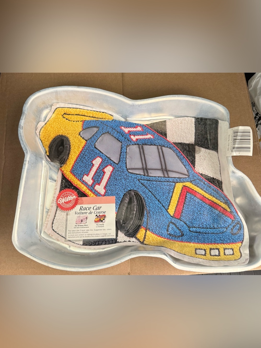 Vintage 1997 Wilton Nascar 11 Race Car Cake Pan 2105-1350 with Insert
